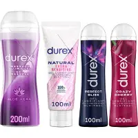 Durex - 4 Glijmiddelen - Aloe Vera- Natural extra sensitive - Perfect Gliss - Crazy Cherry - 500ml