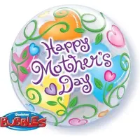 Qualatex Bubble ballon happy mother's day 56 cm