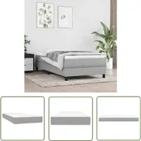 vidaXL Pocketveringmatras - Kinderpocketveringmatras - Pocketveringmatras voor kinderen 80x160 cm stof lichtgrijs - Kinderbeddengoed - Jeugdmatras - Kidsmatras