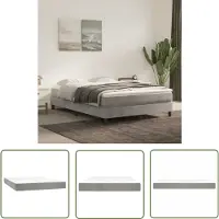 vidaXL Matras - Pocketveringmatras - Pocketveringmatras 140x210x20 cm fluweel lichtgrijs - Fluweel - Slaapproduct - Nachtcomfort