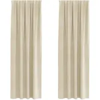vidaXL Verduisterende gordijnen 2 st Crèmekleurig 140 x 225 cm fluweel