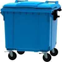 ESE Afvalcontainer 1100 liter blauw 4 wielen