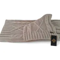 ROADSIGN australia Roadsign - heren sjaals winter - beige -gebreid - kabelpatroon