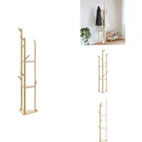 vidaXL Kapstok met haken en schappen 39x33x166 cm bamboe
