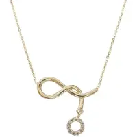 Christian Geel gouden cirkel zirkonia hanger