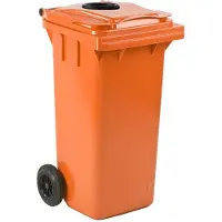 ESE Afvalcontainer 120 liter oranje met glasrozet | PMD container | Statiegeld container