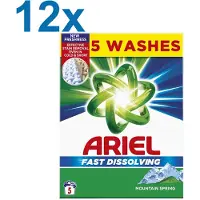 Ariel Fast Dissolving Mountain Spring – Waspoeder voor Witte Was – 12x 275g – 60 Wasbeurten - Voordeelverpakking