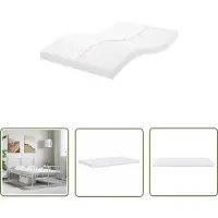 vidaXL Matras - Slaapcomfort - Schuimmatras 7 zones hardheid 20 ILD 140x220 cm wit - Schuimmatras - 7 Zone Matras - Pocketvering Matras