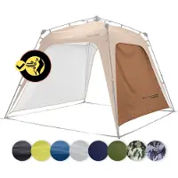 DS Produkte Outdoor zijwand voor pop-up paviljoen, zijwand voor tuintent en camping en partytent, 225 x 155 x 132,5 cm, geschikt voor paviljoens [camel bruin] - Paviljoen niet inbegrepen