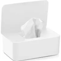 Dayshake Doekjeshouder - Babybillen Funkybox - Wipe Box Doekjesverdeler - Billendoekjes Houder Wit - Tissue Box - Billendoekjesdoos - Geschikt voor Zwitsal, Natte Doekjes, Vochtig Toiletpapier