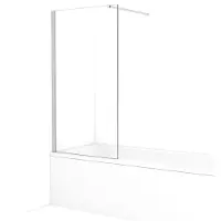Maxaro Diamond Badwand 80cm Chroom Helder Glas | Badwand | Badwand Glas | Badscherm | Glazen Badwand