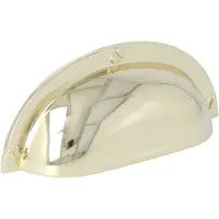 Online Deurbeslagshop Komgreep schelp messing gelakt 64 mm