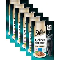 Sheba Kattenvoer Délices du Jour - Vis Selectie in saus Natvoer - 36x50 g