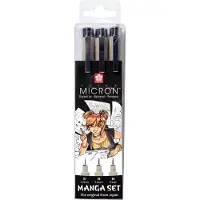 Sakura Manga Pigma Micron Black 3-set