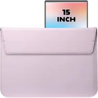 Phreeze 2-in-1 Laptopsleeve 15 tot 15.4 inch - Vegan Leer - Laptophoes Dames / Heren - Laptop Tas Sleeve met Standaard