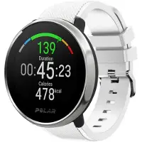 Strap-it Twill siliconen bandje - geschikt voor Polar Ignite / Ignite 2 / Ignite 3 / Unite / Pacer - wit