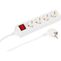 Eltric Stekkerdoos - 4 - wit - kabellengte 1,5 meter