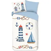 Pure Kinder Dekbedovertrek Microvezel Maritime - blue 140x200/220cm