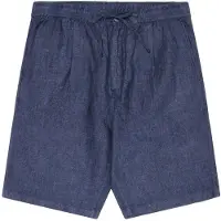 KnowledgeCotton Apparel - Fig Loose Linen Shorts - Short M, blauw