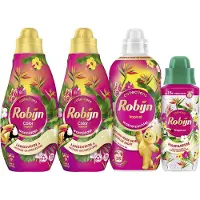 Robijn - Tropical- 4 stuks - 2x wasmiddel + 1 wasverzachter + 1 wasparfum - Voordeelverpakking