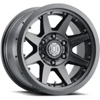 I.C.O.N. Rebound Pro 17x8.5 6x5.5 25mm Offset 5.75in BS 95.1mm Bore Satin Black Wheel