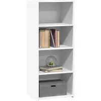 vidaXL Hoge kast 50x41x124 cm bewerkt hout wit