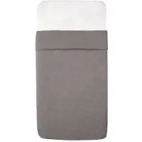 Witlof for kids Tuck-Inn wiegdeken Warm Grey velvet Rib unisex