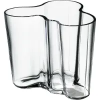 Iittala Alvar Aalto vaas helder 95 mm.