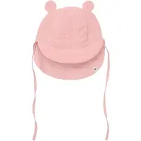 Huttelihut - Kid's Summer Hat Bear Ears Muslin - Hoed 62/68, roze