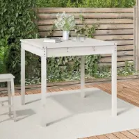 vidaXL Tuintafel 82,5x82,5x76 cm massief grenenhout wit