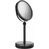 DECOR WALTHER Make-up Spiegel Kristall KSA Met Schaaltje Antraciet Mat Zwart (4x + 1x magnification)