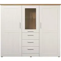 Trendteam Dressoir 3 deuren waarvan één met gehard glas, 3 laden l159 cm shade