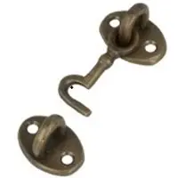ODShop Deurhaak en vanger 40 mm messing brons