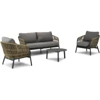 Coco Nathan/Rimini 75 cm stoel-bank loungeset 4-delig