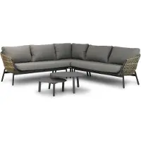 Coco Nathan/Rimini 60-75 cm hoek loungeset 5-delig