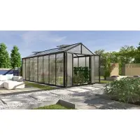 Vitavia Tuinkas Zeus Comfort 15700 - Polycarbonaat 10mm - Zwart - 258x614x250cm