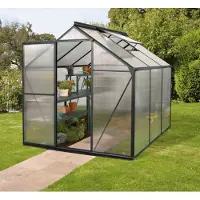 Pergart Tuinkas Triton 3800 - Polycarbonaat 6mm - Zwart - 198x193x207cm