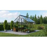 Pergart Tuinkas Meridian 1 6700 - Veiligheidsglas 3 Mm - Zwart - 257x258x232 Cm