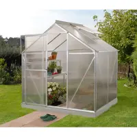 Pergart Tuinkas Triton 2500 - Polycarbonaat 6mm - Aluminium - 198x131x207cm