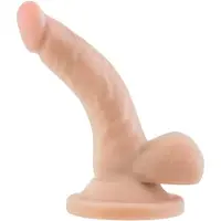 Dr Skin Dr. Skin 4 - realistische dildo met balzak en zuignap - huidkleur - 12cm