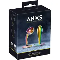 ANOS Metal Rainbow - metalen anale plugset (2-delig)
