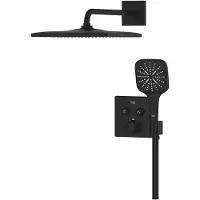 GROHE smartcontrol thermostatisch inbouw douchekraan shower-set vierkant phantom black