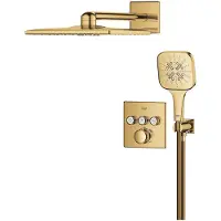 GROHE smartcontrol thermostatisch inbouw douchekraan shower-set vierkant cool sunrise geborsteld