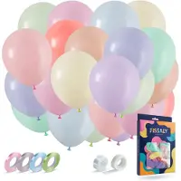 Fissaly 40 Stuks Gekleurde Pastel Helium Latex Ballonnen – Verjaardag Feest Versiering – Decoratie