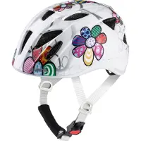 Alpina Ximo Flash kinderhelm, wit, bloemenprint. Maat (45-49 cm)