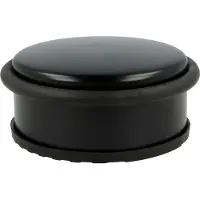 Westcott deurstopper - metaal/chroom met zwarte coating - 1200 gram - 100x40mm - AC-E19002