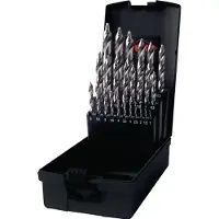 RUKO 259215RO ULTIMATECUT HSS-G Boorset met schacht 25 stuks 1 mm, 1.5 mm, 2 mm, 2.5 mm, 3 mm, 3.5 mm, 4 mm, 4.5 mm,