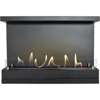 Xaralyn Bio-ethanol haard - Inbouwunit XL Panorama - 3,5 KW verwarming - makkelijk inbouwen - veilig open vuur - keramische bio-ethanol brander