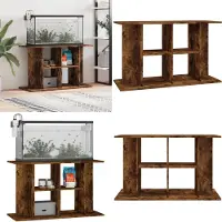 vidaXL Aquariumstandaard 100x40x60 cm bewerkt hout gerookt eikenkleur