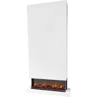 Xaralyn Elektrische wandhaard - Disegno 90XLW - wit hout - 1400 Watt verwarming - met afstandsbediening - 3-zijdige elektrische haard - sfeerhaard